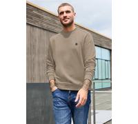 Sweatshirt STREET ONE MEN, Herren, Gr. M (40), antique beige, Sweatware, 80% Baumwolle, 20% Polyester, unifarben, comfort fit, Rundhals, Bündchen, Sweatshirts Sweatshirt, in Unifarbe (29059616-M) anti
