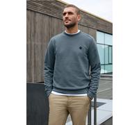 Sweatshirt STREET ONE MEN, Herren, Gr. S (38), vintage blau, Sweatware, 80% Baumwolle, 20% Polyester, unifarben, comfort fit, Rundhals, Bündchen, Sweatshirts Sweatshirt, in Unifarbe (21373030-S) vinta