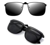 CREYESTAL Polarisiert Sonnenbrillen Aufsatz Brille, Sonnenbrille Clip, Anhebbar und Ultraleicht, Herren, Damen 100% UV400
