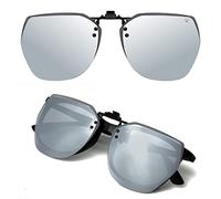 CREYESTAL Polarisiert Sonnenbrillen Aufsatz Brille, Sonnenbrille Clip, Anhebbar und Ultraleicht, Herren, Damen 100% UV400