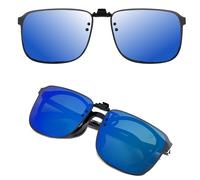 CREYESTAL Polarisiert Sonnenbrillen Aufsatz Brille, Sonnenbrille Clip, Anhebbar und Ultraleicht, Herren, Damen 100% UV400