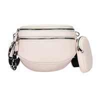 CRGANGZY Hüfttasche mit mehreren Taschen, lässig, PU-Leder, mit Mini-Geldbörse, weich, tragbar, verstellbar for Party, weiß, Westlich