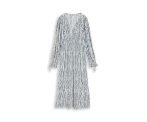crinkle jersey wrap dress M