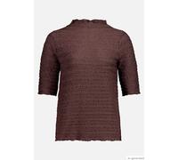 Crinkle-Shirt mit Stehkragen Muskat 48