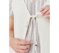 Crinkle Shirtweste mit Bändchen, off-white, Größe 46, Jeans Fritz