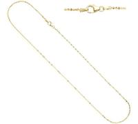 Criss-Cross Kette 333 Gelbgold 1,3 mm 45 cm Gold Halskette Karabiner