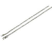 Criss-Cross-Kette aus 925 Sterling Silber diamantierte Qualitätskette aus Italien 1,4 mm von SILBERMOOS, Länge:45 cm