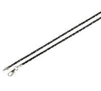 Criss-Cross-Kette aus 925 Sterling Silber geschwärzt diamantiert außergewöhnliches Geflecht SILBERMOOS Qualitätskette aus Italien 42 45 50 60 70 80 90 cm, Länge:90 cm