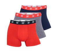 CR7 Cristiano Ronaldo – Boxershorts 3er-Pack – Baumwolle – Marine/Rot/Grau – Gr. M