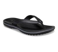 Zehentrenner CROCS "Crocband Flip", Damen, Gr. 46, schwarz (schwarz, grau), Croslite™, Schuhe Zehentrenner, Sommerschuh, Schlappen, Poolslides, Dianette, zum Baden (35590648-46) schwarz, grau
