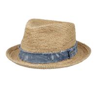 Crochet Raffia Fedora Strohhut by Stetson natur M (56-57 cm)