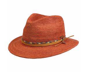 Crochet Traveller Strohhut by Stetson rost L (58-59 cm)
