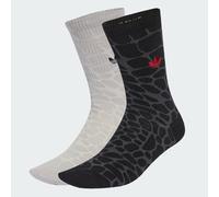 Sportsocken ADIDAS ORIGINALS "CROCO CREW SOCKS, 2 PAAR", Herren, Gr. M (40/42), schwarz, grau three, Obermaterial: 44% Baumwolle, 32% Polyester, 21% Polyamid, 3% Elasthan, Socken Sportsocken (32414331