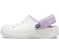 Crocs Unisex Baya Sabots Doublés À Lanières, Pantoufles Pelucheuses Holzschuh, Weiß/lavendelfarben, 38 EU