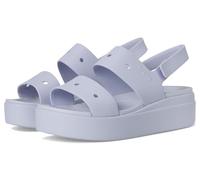 Crocs Brooklyn 4u Damen-Sandalen mit niedrigem Keilabsatz, Purple Moon, 34-35 EU