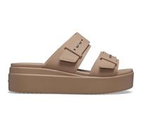 Crocs BROOKLYN BUCKLE LOW WEDGE W Damensandalen, braun, größe 38/39 W8