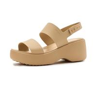 Crocs Brooklyn Sky Damen-Sandalen mit Absatz, Cashew, Größe 39, Cashew, 38/39 EU