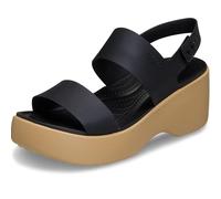 Crocs Brooklyn Sky Damen-Sandalen mit Absatz, Schwarz/Cashew, 39 EU, Black Cashew, 38/39 EU