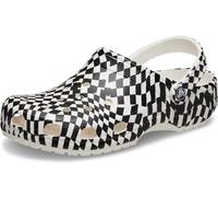 Crocs Classic Graphic Clogs für Erwachsene, Unisex, kariert, 39/40 EU