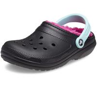 Crocs Unisex Classic Lined Clog, Schwarz, Rosa, Mehrfarbig, 11 UK Men/ 13 UK Women