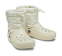 Crocs Classic Lined Neo Puff Boot, Mode-Stiefel, Bone,