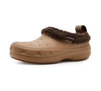 Clog CROCS "Classic Lined Clog Shorty", Herren, Gr. 38, braun, Croslite™, Schuhe, Regenschuh, Outdoorschuh, Hausschuh mit Warmfutter (49636710-38) braun