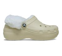 Crocs Classic Platform Fuzz Lined Clog 37-38 EU Bone