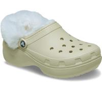 Crocs Classic Platform Fuzz Lined Clog 39-40 EU Bone