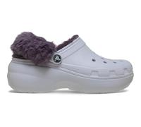 Crocs Classic Platform Fuzz Lined Clog 41-42 EU Frosted Grape