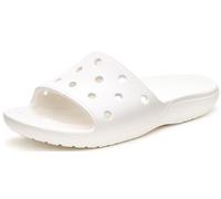 Crocs Pantoletten Classic Slide – Unisex, bequem für den Strand – Weiß Gr. 46/47