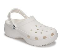 Clog CROCS "Classic Platform Clog W", Damen, Gr. 42, weiß, Croslite™, unifarben, Schuhe Clog, Sommerschuh, Schlappen, Hausschuh, trendige Plateausohle (32825703-42) weiß
