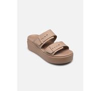 Crocs Damen Brooklyn Buckle Low Wedge Sandal, Latte, 42/43 EU