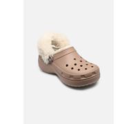 Crocs - Clogs & Pantoletten Classic Platform Fuzz Lined Clog W - Beige - Größe 42 - 43