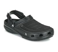 Clog CROCS "Yukon Vista II LiteRide Clog", Herren, Gr. 45, schwarz (schwarz, grau), Croslite™, Lederimitat, Schuhe Clog, Sommerschuh, Gartenschuh, Trekking, mit komfortablem Fersenriemen (18162145-45)