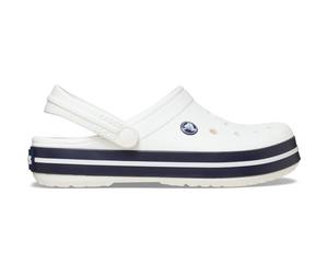 Crocs - Crocband - Unisex Sportive Clog-Sandalen - Weiß/Dunkelblau (White/Whi..., Gr. 43-44 EU / 10 US M / 12 US W