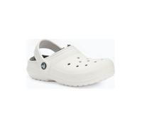 Crocs - Kid's Classic Lined Clog - Hüttenschuhe, Gr. 36-37 US J4, weiß/grau (White/Grey)