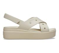 Crocs Damen Sandalen Brooklyn 4U - Kreuzriemen, Keilabsatz - Frappé, 36 EU