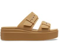 Crocs Damen Brooklyn Buckle Low Wedge Sandal, Umbra, 37 EU, Umber, 36/37 EU