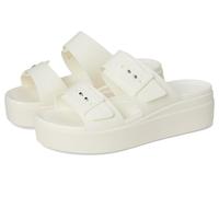 Crocs Damen Brooklyn Buckle Low Wedge Sandal, Chalk, 39/40 EU