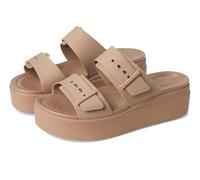 Crocs Damen Brooklyn Buckle Low Wedge Sandal, Latte, 39/40 EU