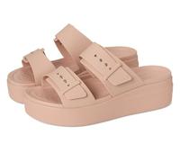 Crocs Damen Brooklyn Buckle Low Wedge Sandal, Pink Caramel, 38/39 EU