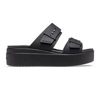 Crocs Damen Brooklyn Buckle Low Wedge Sandal, Schwarz, 36/37 EU
