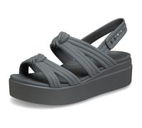 Crocs Damen Brooklyn Knot Low Wedge Keilsandale, Carbon, 41 EU