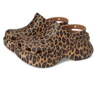 Crocs Damen Classic Bae Clogs Plateauschuhe für Frauen, Sepia/Leopard, 34-35 EU