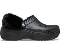 Crocs | Damen | Classic Platform Fuzz Lined | Clogs | Schwarz | 37