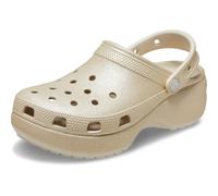Crocs Damen Classic Platform Glitter Clog W Clog, Champagnerfarben glitzernd, 37/38 EU