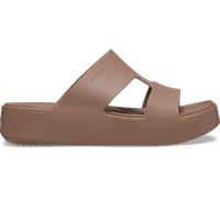 Crocs Damen Sandalen Getaway Platform H-Strap – Braun (Latte) Gr. 39-40 / US W9