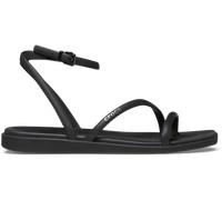 Crocs Miami Damen-Sandalen mit Knöchelriemen, flach, Schwarz, 38 EU, Schwarz, 37/38 EU