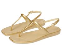 Crocs Damen Miami Zehensandalen flach, Metallic, Gold, 39-40 EU