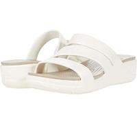 crocs Damen Monterey Strappy Wedge Keilsandale, Oyster, 26.5 EU